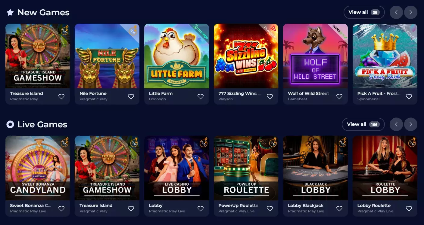 nine casino TOC