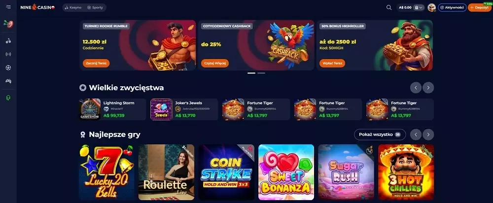 Nine Casino Polska TOC