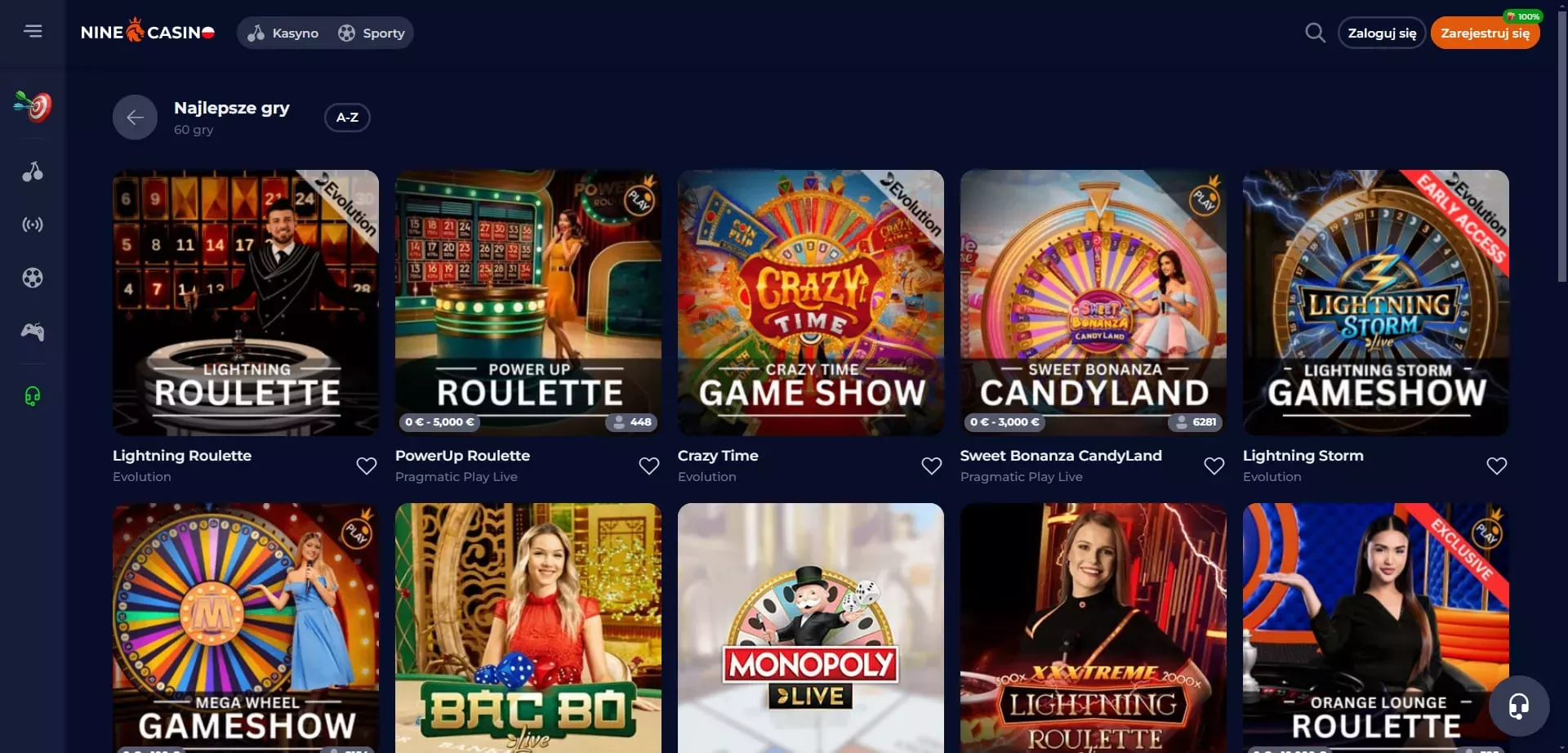 Nine Casino Polska TOC