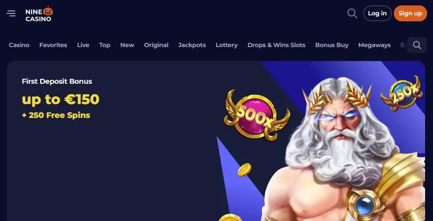 Nine casino befizetés nélküli bónusz