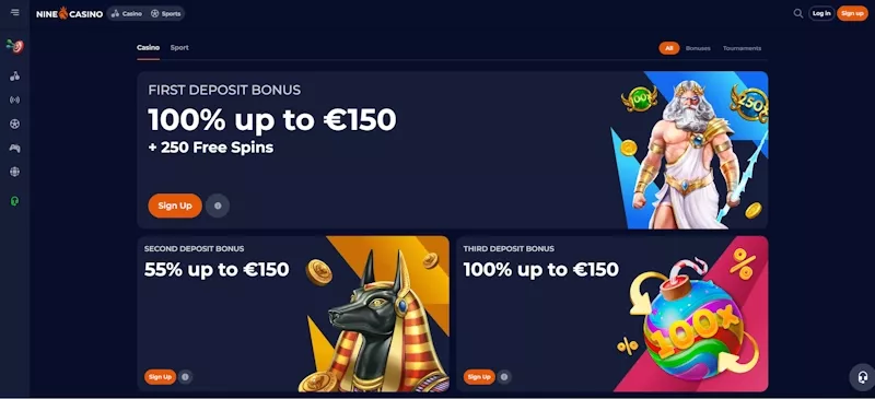 Nine casino бонус без депозит