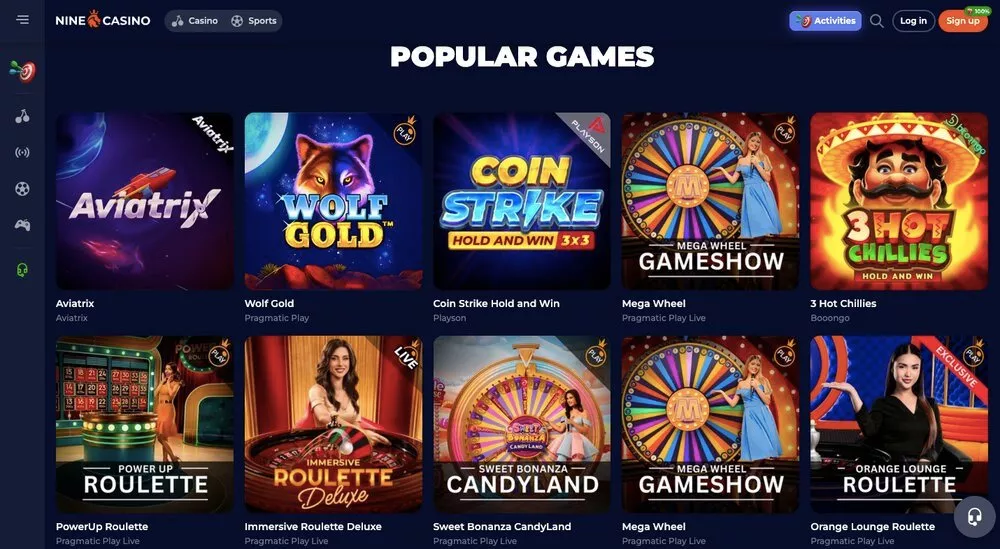 Nine casino android