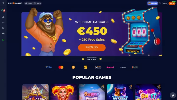 Bonus bez depozytu nine casino