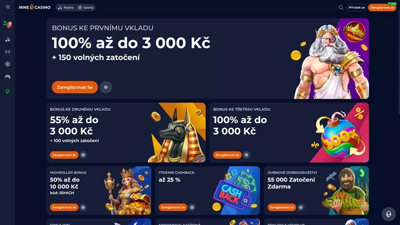 Bonus bez depozytu nine casino