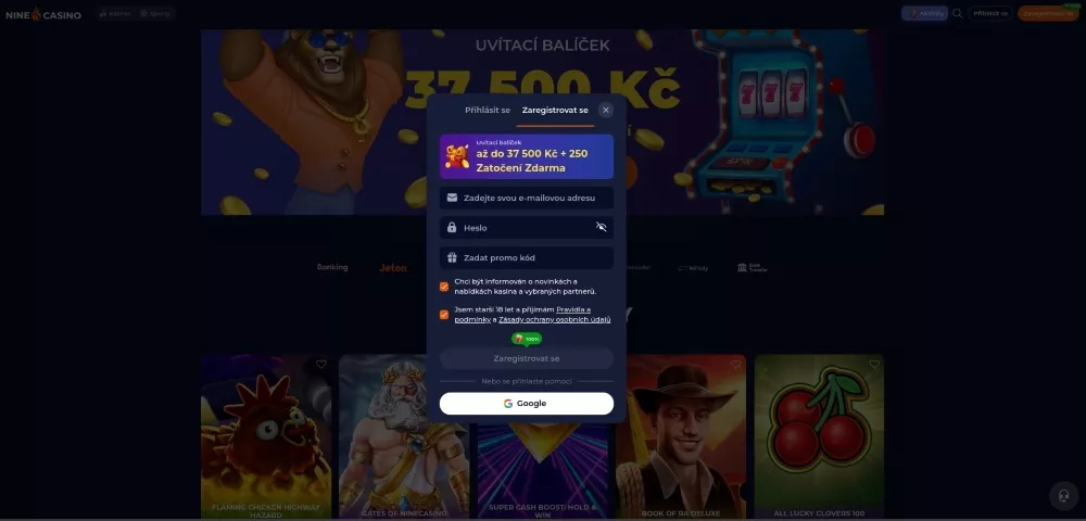 nine kasino TOC